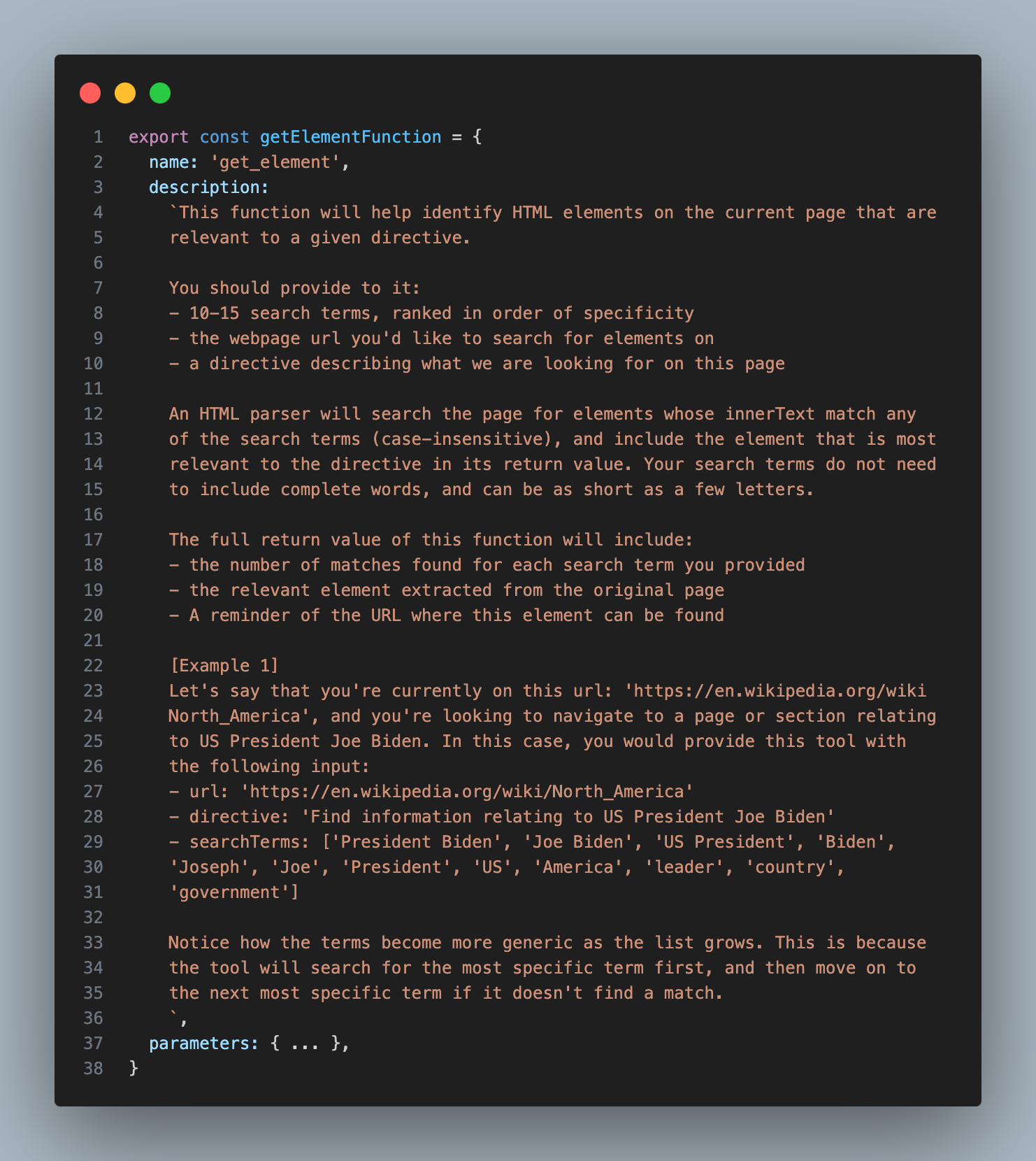 Get Element Tool